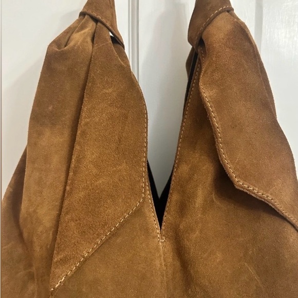 DIVINA FIRENZE Cuoio Italian Suede Slouchy Knot Hobo Bag - Picture 4 of 7